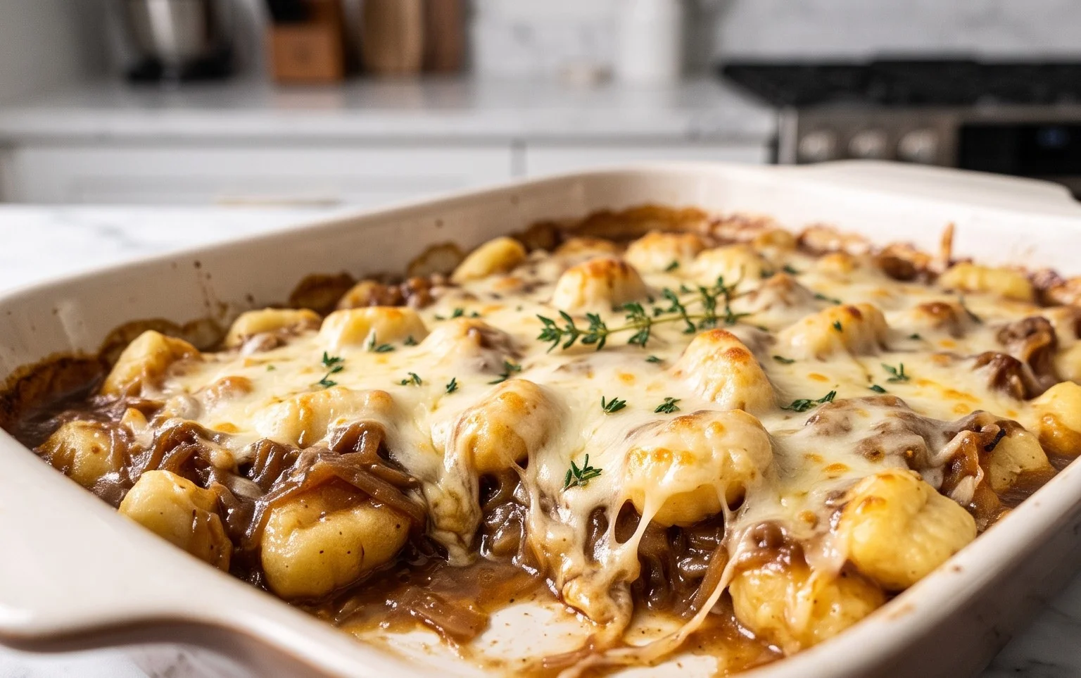 Baked French Onion Gnocchi Easy Comfort Food Recipe