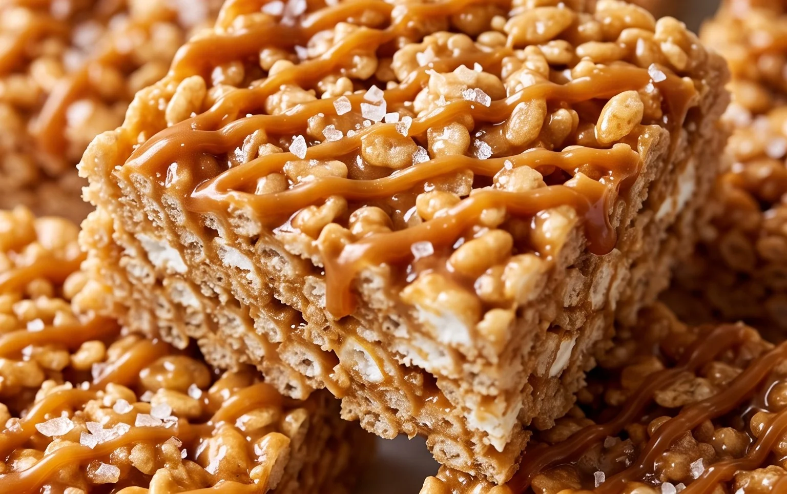 Salted Caramel Rice Krispie Treats
