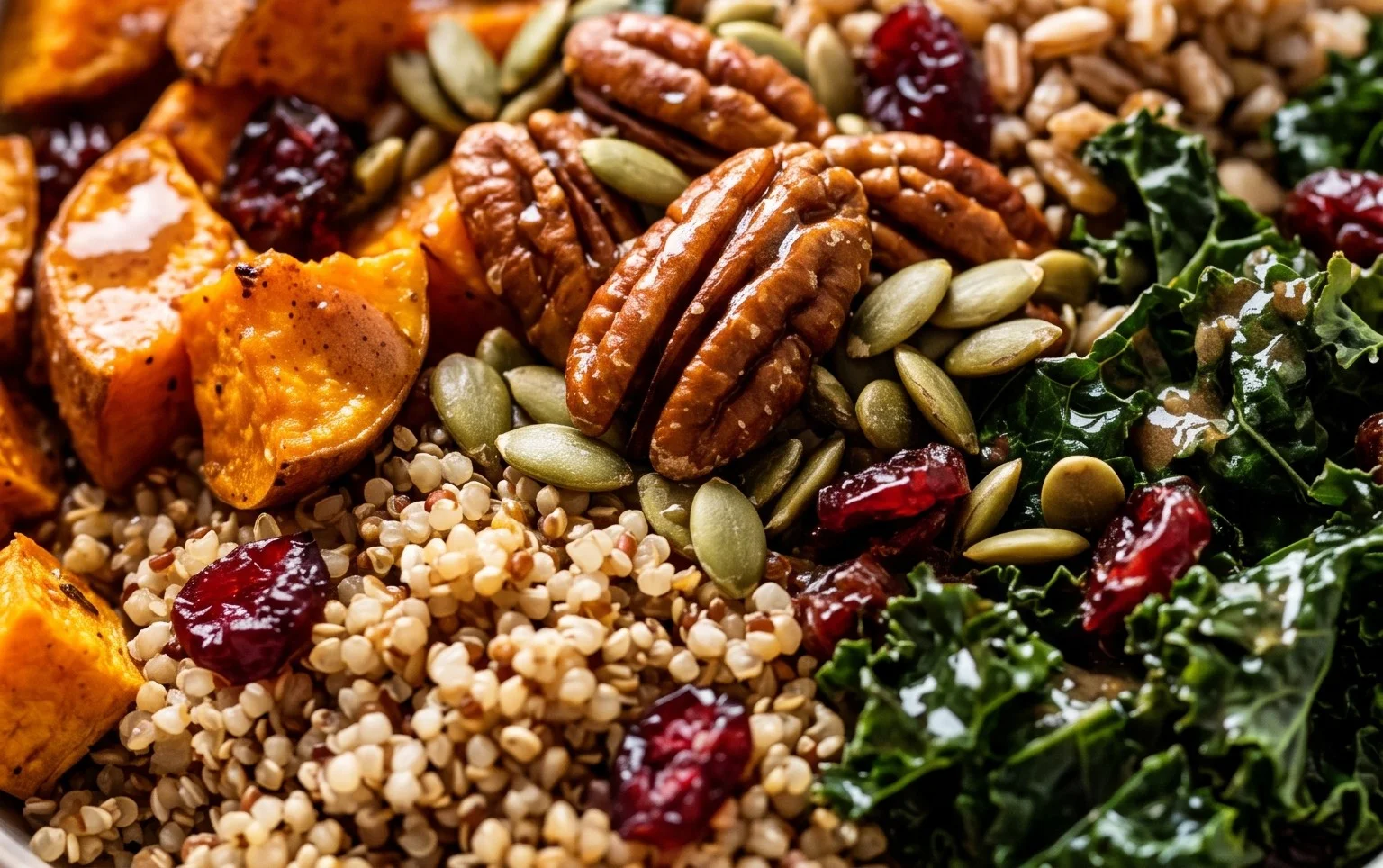 Cozy Autumn Grain Bowls with Maple Cinnamon Vinaigrette